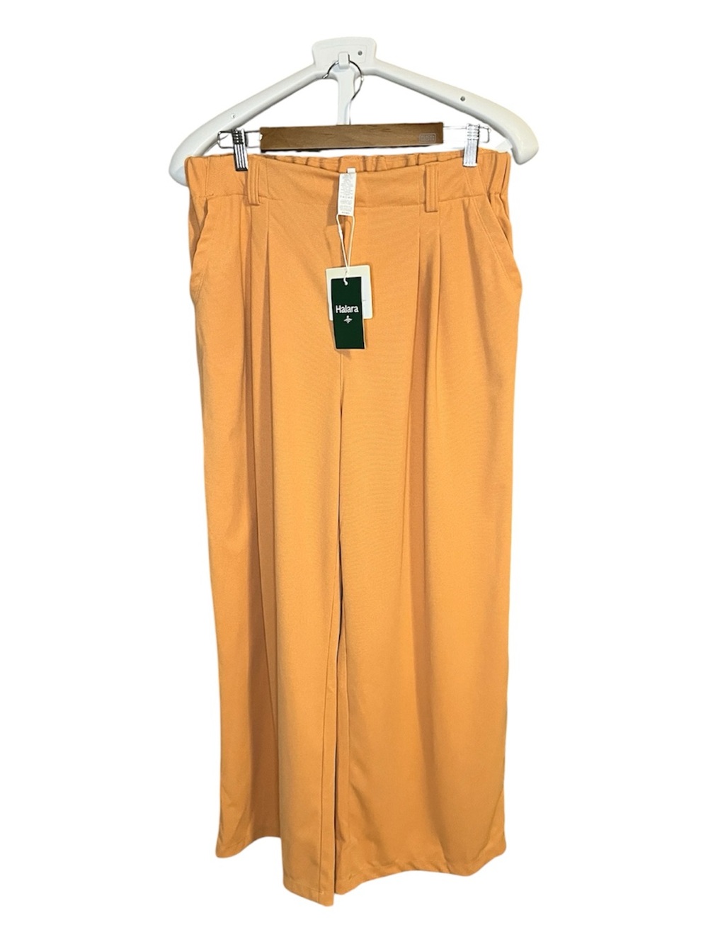 HALARA Women’s Wide-Leg Dress Pants in pale orange